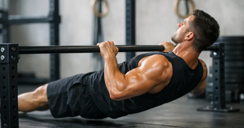 Podciąganie australijskie – przewodnik po technice, mięśniach i efektach